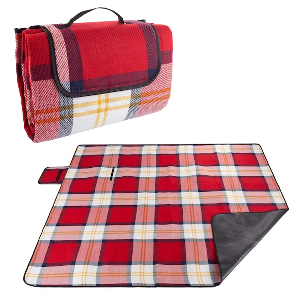 Wakeman Picnic Blanket with Foam Padding - Waterproof and Foldable Mat for Camping by Red Plaid 75-CMP1101 - main